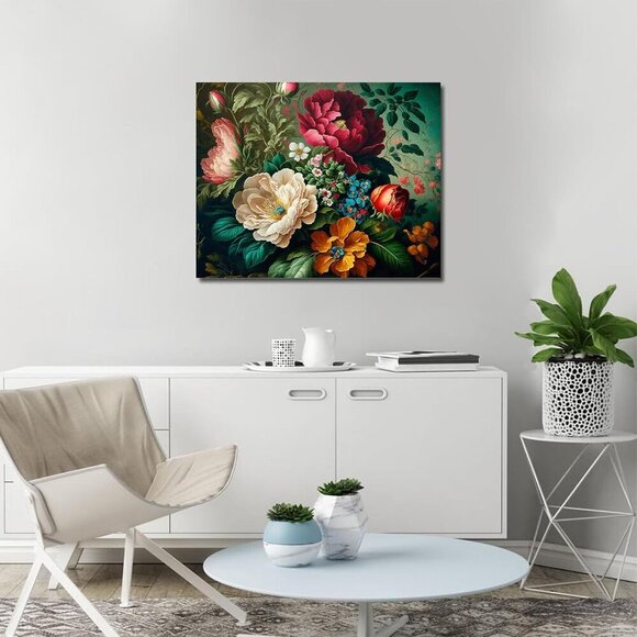 Flower Paint by Numbers Kit for Adults Canvas-Flower Adult Paint by Numbers for - Picture 3 of 7